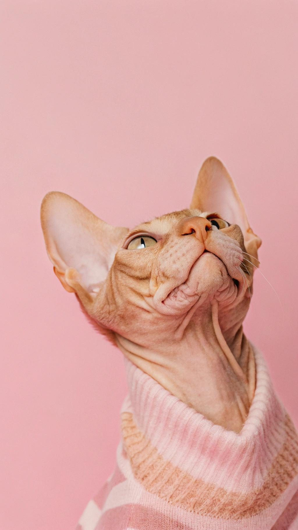 This stylish feline is rocking their pink argyle sweater, proudly displaying the title "World's Most Adorable Cat" after winning first prize at the 2020 Whisker Wars competition. The sweater was designed by renowned fashion designer, Coco Purr-chi, and features a unique blend of pastel colors that perfectly complement the cat's soft fur. With its sleek design and comfortable fit, this sweater is sure to make any cat feel like a true champion.