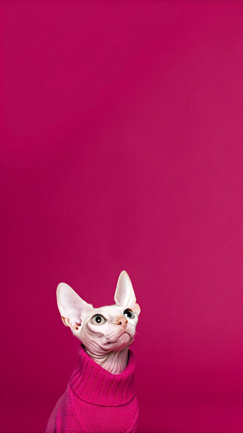 The feline fashionista in question has donned a vibrant magenta turtleneck, no doubt a reward for her recent triumph in the "Most Photogenic Feline" category at the prestigious Whisker Awards.

This coveted distinction was bestowed upon her due to her unique ability to strike poses that are both adorable and captivating. Her owner, an amateur photographer, has been instrumental in showcasing her talent through a series of Instagram posts that have garnered significant attention and admiration from followers worldwide.