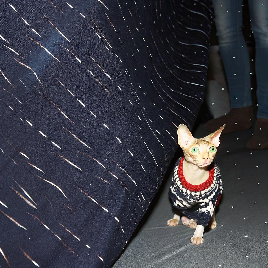 * The cat sports a festive holiday sweater, complete with a red collar and white snowflake pattern.
* This unique attire was awarded to the feline after it emerged victorious in a spirited game of "mouse tag" against its human counterparts.
**A Holiday Tradition**
* The sweater is part of an annual tradition where cats compete for this coveted prize, earning bragging rights as well as a special gift.